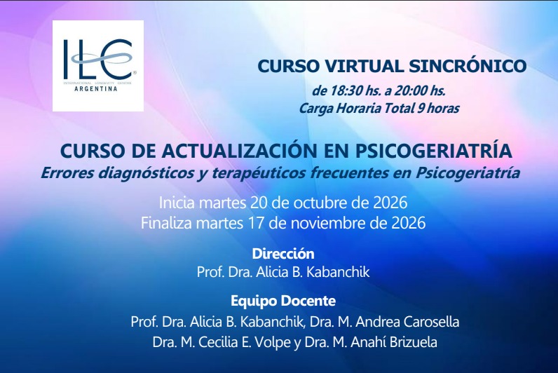 Curso de actualización en psicogeriatría.